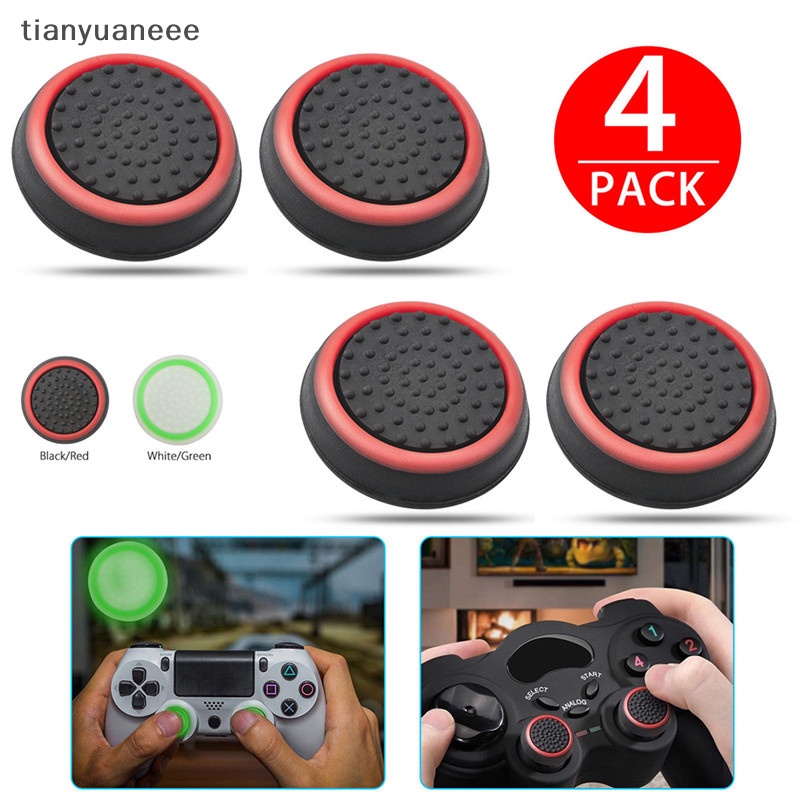 Tianyuaneee อุปกรณ์เสริมเกมคอนโทรลเลอร์ 4 ชิ้น Thumb Stick Grip Joy สําหรับดี