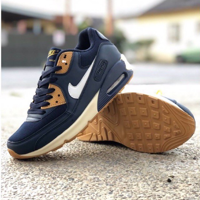[READY STOCKS] NIKE AIRMAX 90 NAVY BROWN GOLD COPPER WHITE NEW