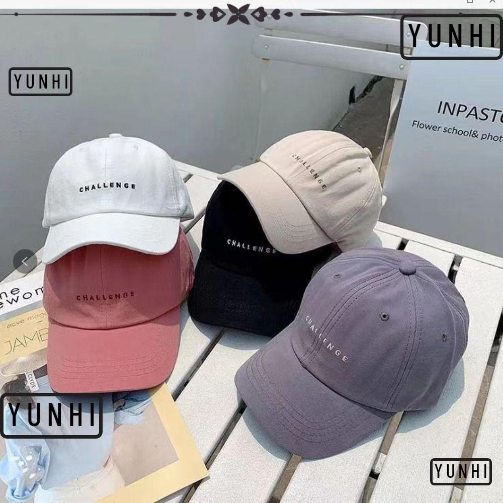 Yunhi CHALLENGE หมวกเบสบอลลําลอง ปักลายตัวอักษร กันแดด