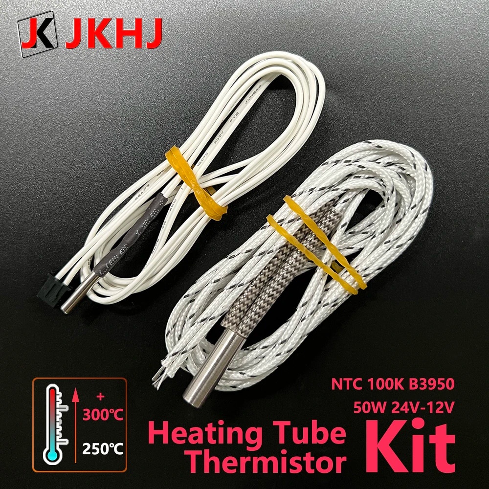 E3D Heater Printer Accessories Heating Tube 12V 24V 50W Heating Cartridge Thermistor Kit 320℃ Heatin