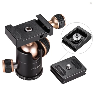 [Cameraworld]Andoer Q30 CNC Panorama ขาตั้งกล้องหัวบอลอลูมิเนียมอัลลอยด์วัสดุสูงสุด โหลด 5กิโลกรัม การหมุน 360 องศาพร้อมสกรู 1/4 นิ้ว 3/8 นิ้วรูสกรูแผ่นปลดเร็ว