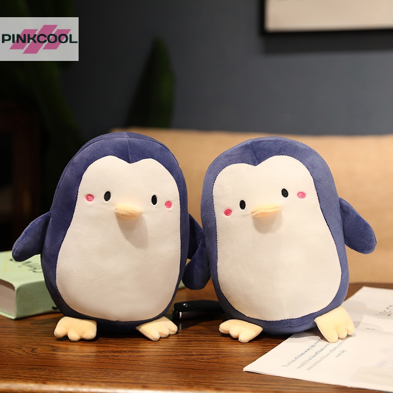 Pinkcool หมอนตุ๊กตาเพนกวินน่ารัก ผ้าฝ้าย ขนาด 25 ซม. ของขวัญวันเกิด คริสต์มาส สําหรับเด็กผู้หญิง