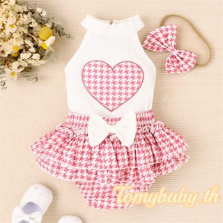 Tomybaby- เสื้อกล้าม แขนกุด ปักลายหัวใจ + กางเกงขาสั้น + ที่…