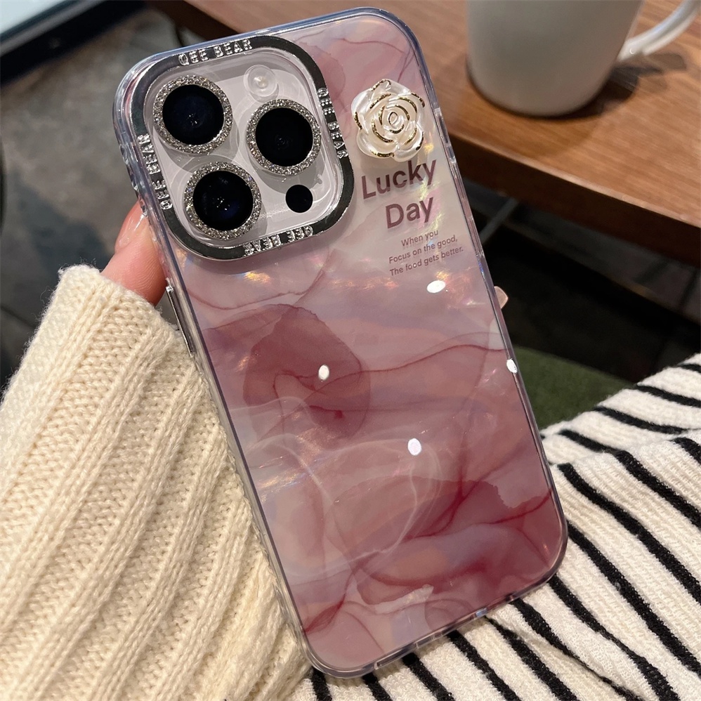 เคสโทรศัพท์มือถือแบบแข็ง กันกระแทก ลายดอกคามิเลีย สีไวน์แดง ไล่โทนสี หรูหรา สําหรับ iPhone15 14 13 12 11 Pro MAX XS MAX XR XS