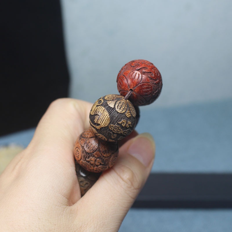 สร้อยข้อมือ ประดับลูกปัดไม้จันทน์ หลายราศี สไตล์ชนเผ่า สําหรับรถยนต์ ราคา ถูกที่สุด ดีลบีเคเค แกลเลอรีภาพที่ 5