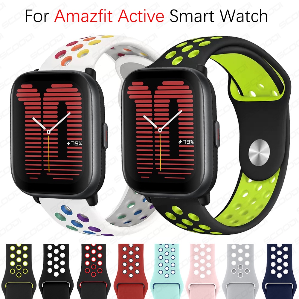 สายนาฬิกาข้อมือซิลิโคน แบบเปลี่ยน สําหรับ Huami Amazfit Active Smart watch Sport
