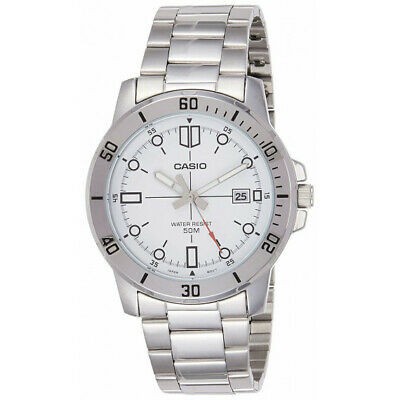 [Time Cruze] Casio MTP-VD300 Analog Stainless Steel Band Silver Dial Men Watch MTP-VD300D-7EUDF MTP