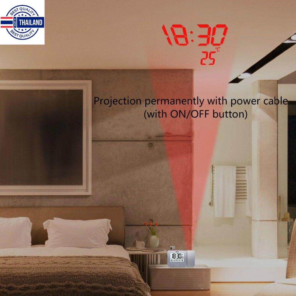 Projector Alarm Clock Digital Date Snooze Function Backlight Watch Wall Projector Desk Table Led Clo
