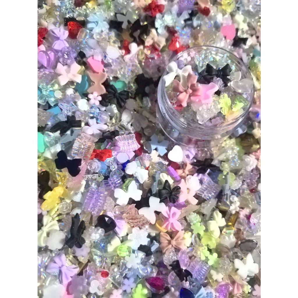 150 ชิ้น/แพ็คที่มีสีสัน Bownot เล็บ Aurora ผีเสื้อ Glitter 3D เรซิ่น DIY ตกแต่งเล็บ - รูปที่ 3