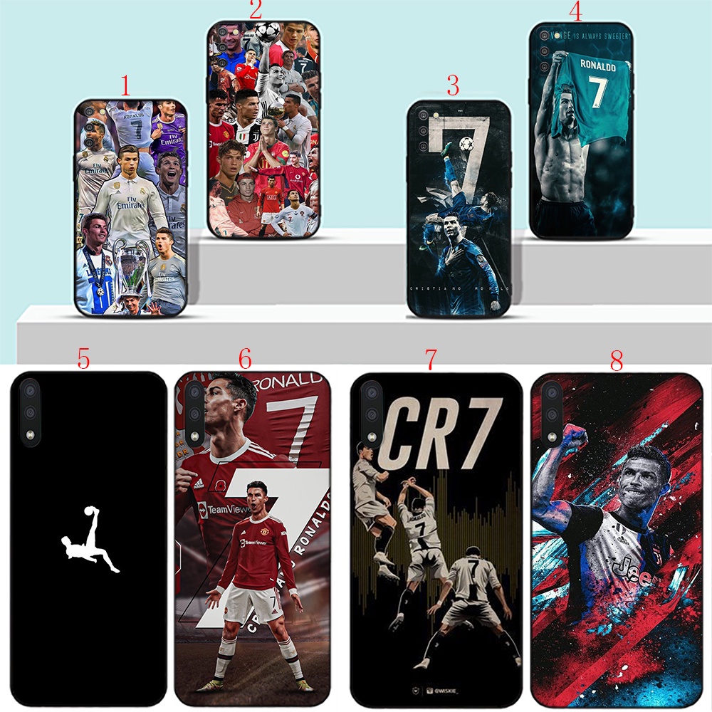 เคสโทรศัพท์มือถือแบบนิ่ม ลายฟุตบอล CR7 สีดํา สําหรับ Samsung S7 S7 Edge J2 J5 J7 Prime J7 J7Core