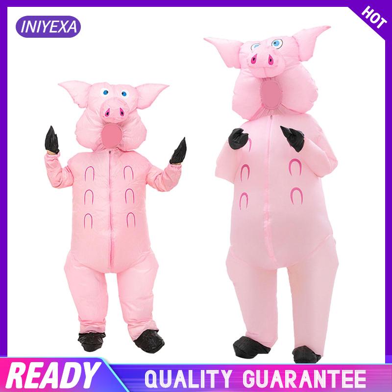 [Iniyexa] เครื่องแต่งกายคอสเพลย์ รูปหมูเป่าลมน่ารัก สําหรับงานปาร์ตี้