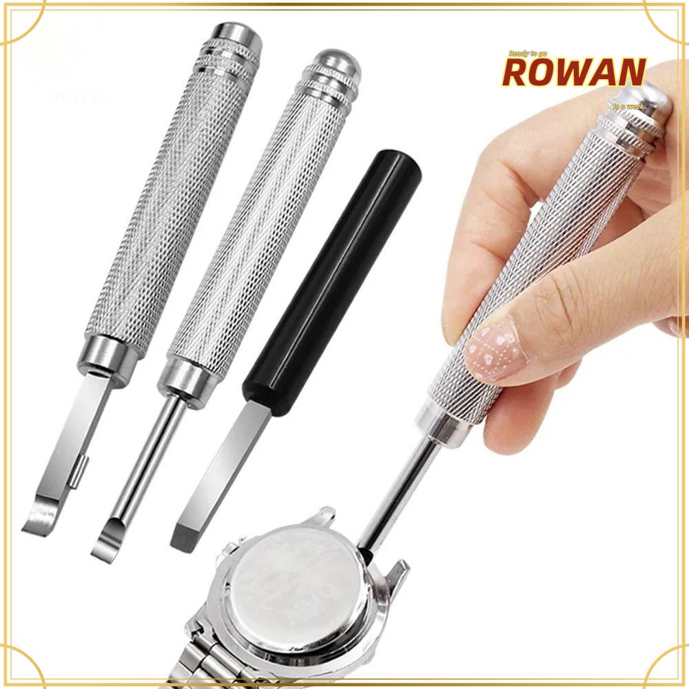 Rowans เครื่องมืองัดแงะ ถอดสกรูแบตเตอรี่ ที่เปิดด้านหลังนาฬิกา โลหะ สําหรับช่างซ่อมนาฬิกา 1 ชิ้น