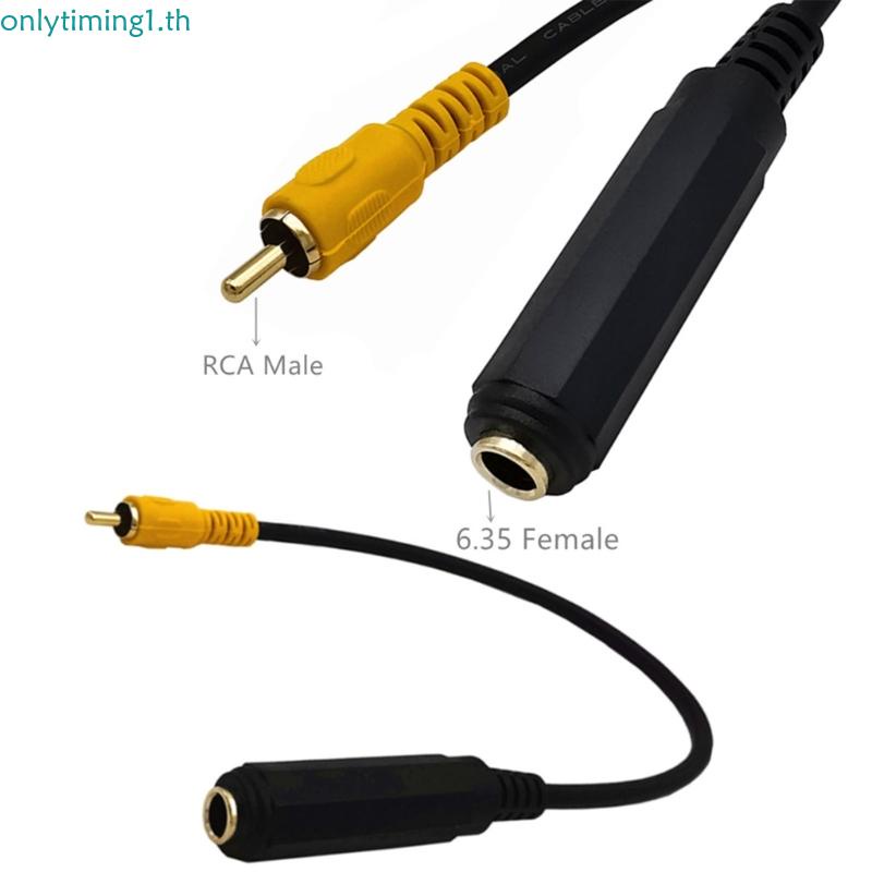 Onlytiming สายเคเบิล ตัวเมีย 6 35 มม. เป็น RCA ตัวผู้ 30 ซม. สําหรับเครื่องขยายเสียง