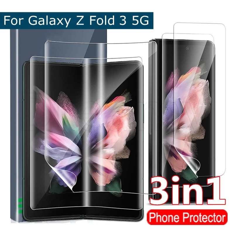 Hd ฟิล์มไฮโดรเจลนิ่ม ใส สําหรับ Samsung Galaxy Z Fold3 ป้องกันหน้าจอโค้งเต็มรูปแบบ ไม่ใช่กระจก