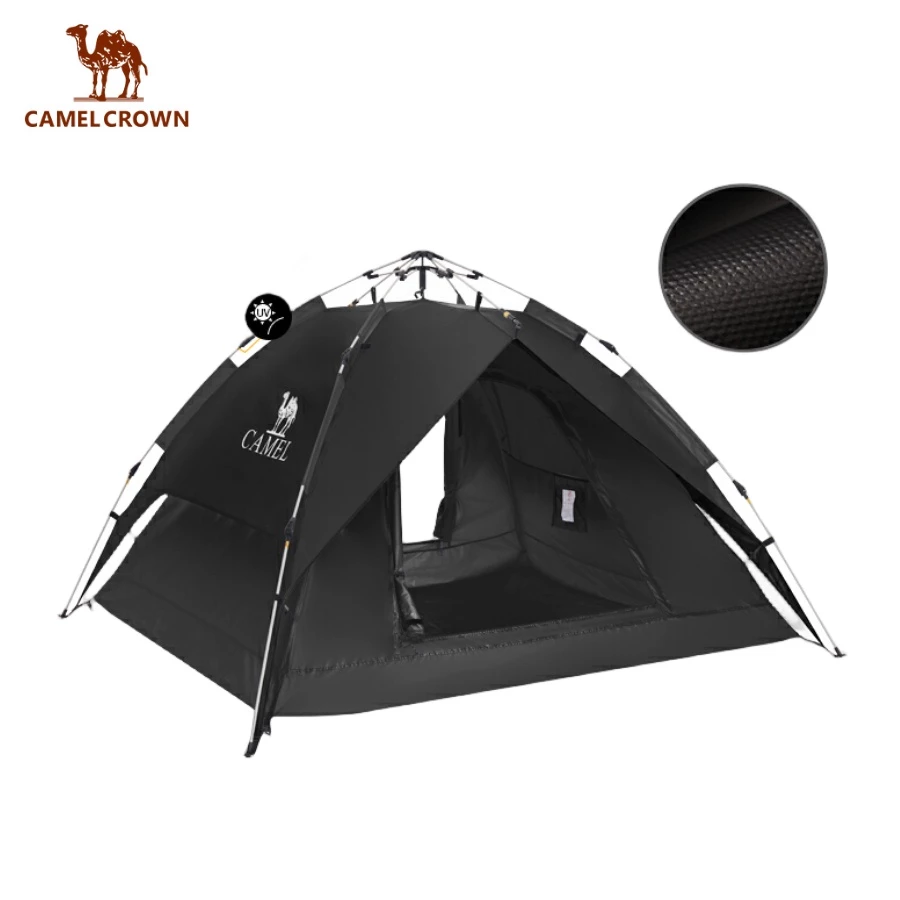 Camel CROWN เต็นท์อัตโนมัติ 3-4 คน เต็นท์กันแดดกันฝนพับได้