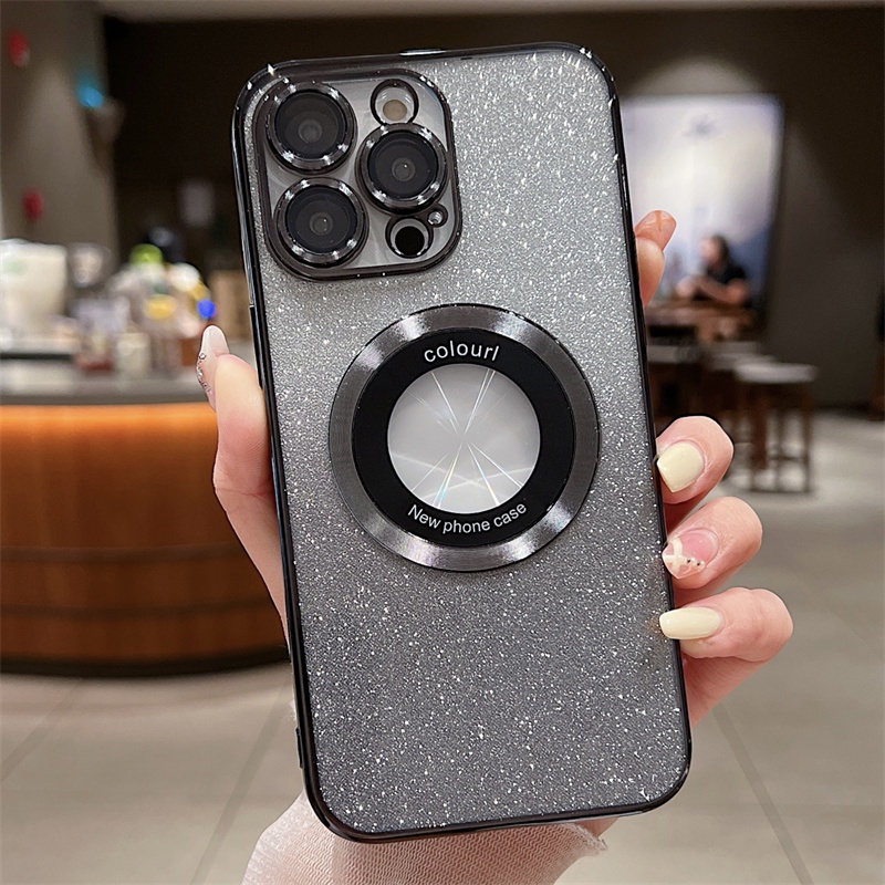 เคสโทรศัพท์มือถือแบบใส กันกระแทก ประดับเพชร หรูหรา สําหรับ iphone 11 11promax 12 12promax 13promax 13 14 15promax