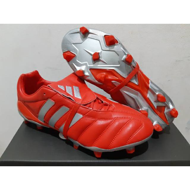Adidas Predator Mania OG Leather Red Silver รองเท้าฟุตบอล สันทนาการ