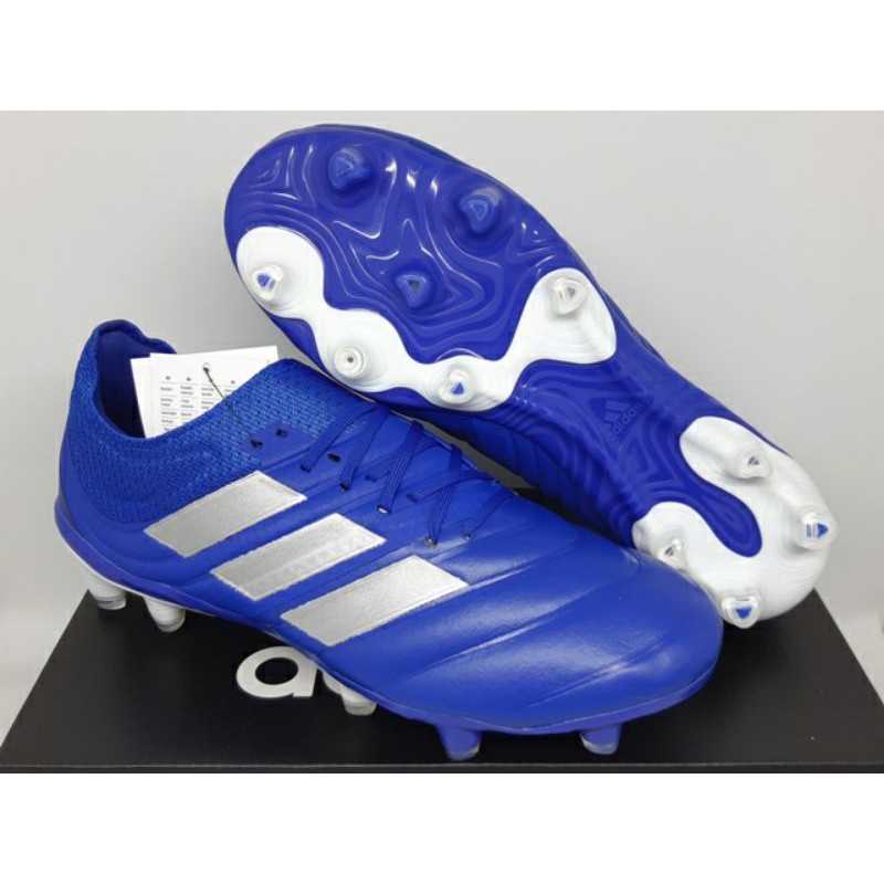 Adidas Copa 20.1 รองเท้าฟุตบอล FG สีน้ำเงินขาว สันทนาการ