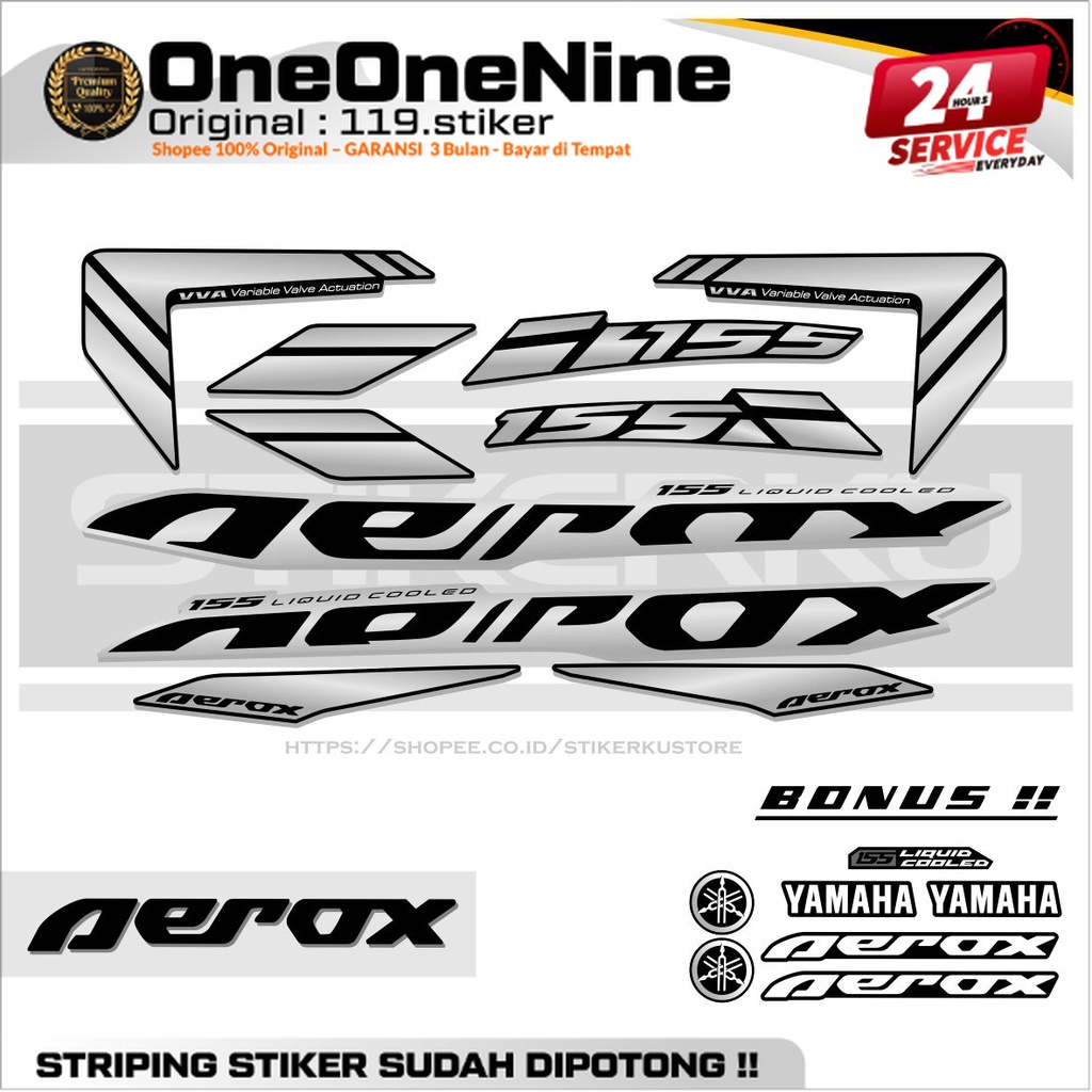 STRIPING AEROX 155 VVA YEAR 2016 - 2019 MOTIF 5 / สติ๊กเกอร์ AEROX 155 VVA / สติ๊กเกอร์ AEROX 155 VV