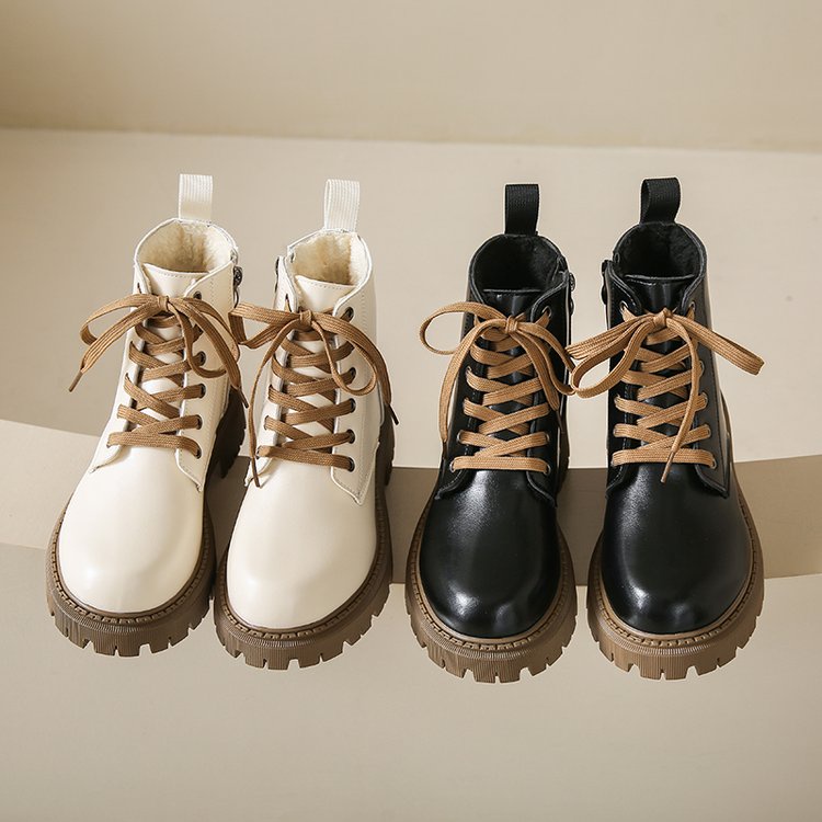 ผู้หญิงคลาสสิก Martin Boots หนัง Pu อเนกประสงค์ Anti Slip สบายหนา Soled รองเท้าผู้หญิงขนาดใหญ่ 35-42