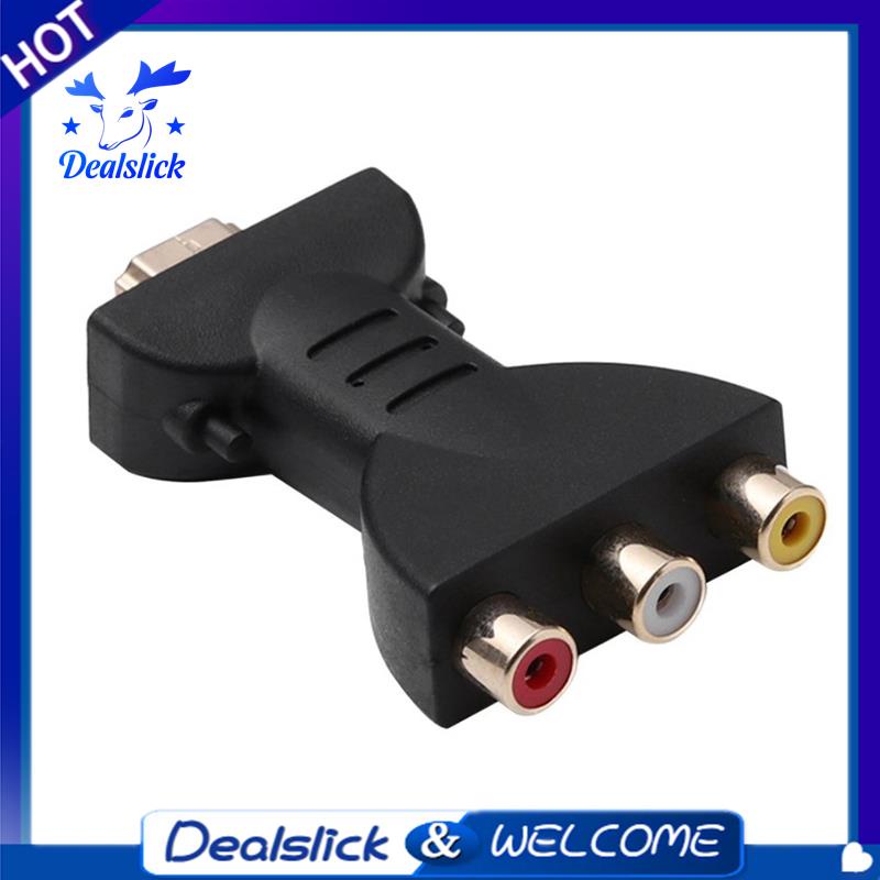 【Dealslick】อะแดปเตอร์เชื่อมต่อเสียง Hdmi เป็น 3 RGB RCA HDMI ตัวผู้ เป็น 3 RCA