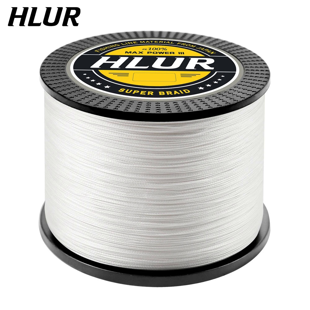 Hlur สายเอ็นตกปลา PE ถัก 100% 12-88LB แข็งแรงมาก 1000 ม. 4 เส้น 8 เส้น