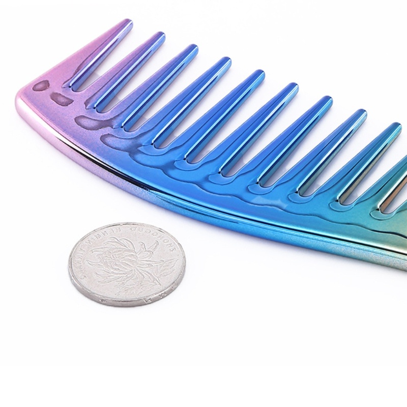 CI Electroplated หวีผมแปรงผมมืออาชีพร้านตัดผมหวีผมจัดแต่งทรงผม ราคา ถูกที่สุด ดีลบีเคเค แกลเลอรีภาพที่ 4