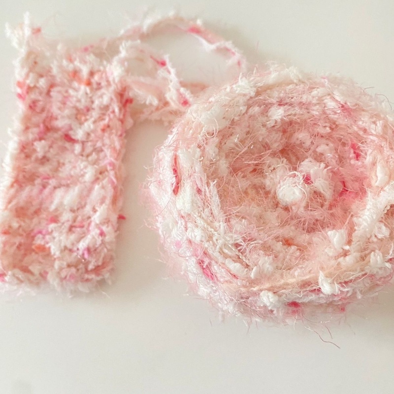 [SURHome] เส้นด้ายผสมมือแบบกําหนดเองขนสัตว์พีชบ่อบ่อบ่อ|Super Pink Tender Milk fufu ฉบับนี้ zui Loves Group diy Mixed Line