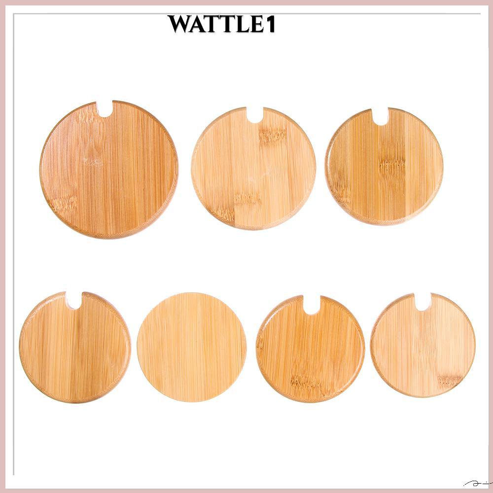 WTTLE ฝาปิดโหลแก้วไม้ไผ่ ปากกว้าง พร้อมฝาปิด