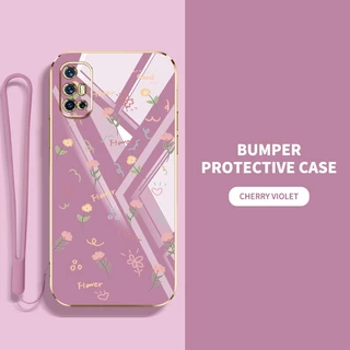 เคส Vivo V17 V19 Neo เต็มจอ ดอกไม้ขนาดเล็ก กันกระแทก ซิลิโคน เคสโทรศัพท์ ฝาครอบป้องกัน
