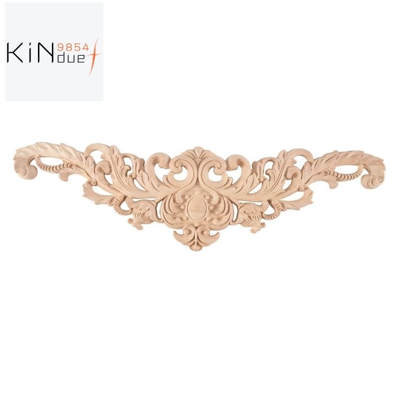 【kindue9854f】สติกเกอร์ไม้แกะสลัก คลาสสิก 40x12 ซม. สีไม้ สําหรับตกแต่งเฟอร์นิเจอร์