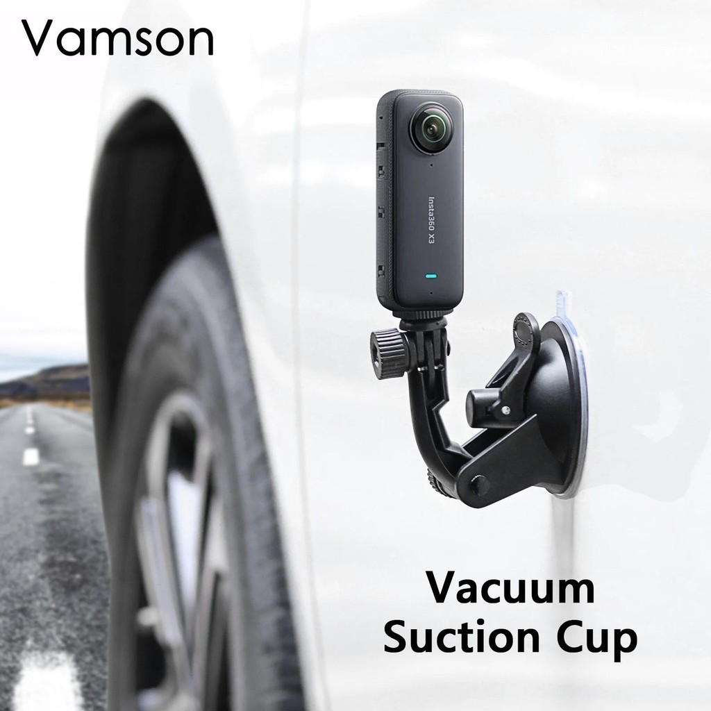 Vamson อุปกรณ์เสริม เมาท์ขาตั้งกล้องแอคชั่น ติดกระจกรถยนต์ สําหรับ Insta360 X3 Go Pro Hero 11 10 9