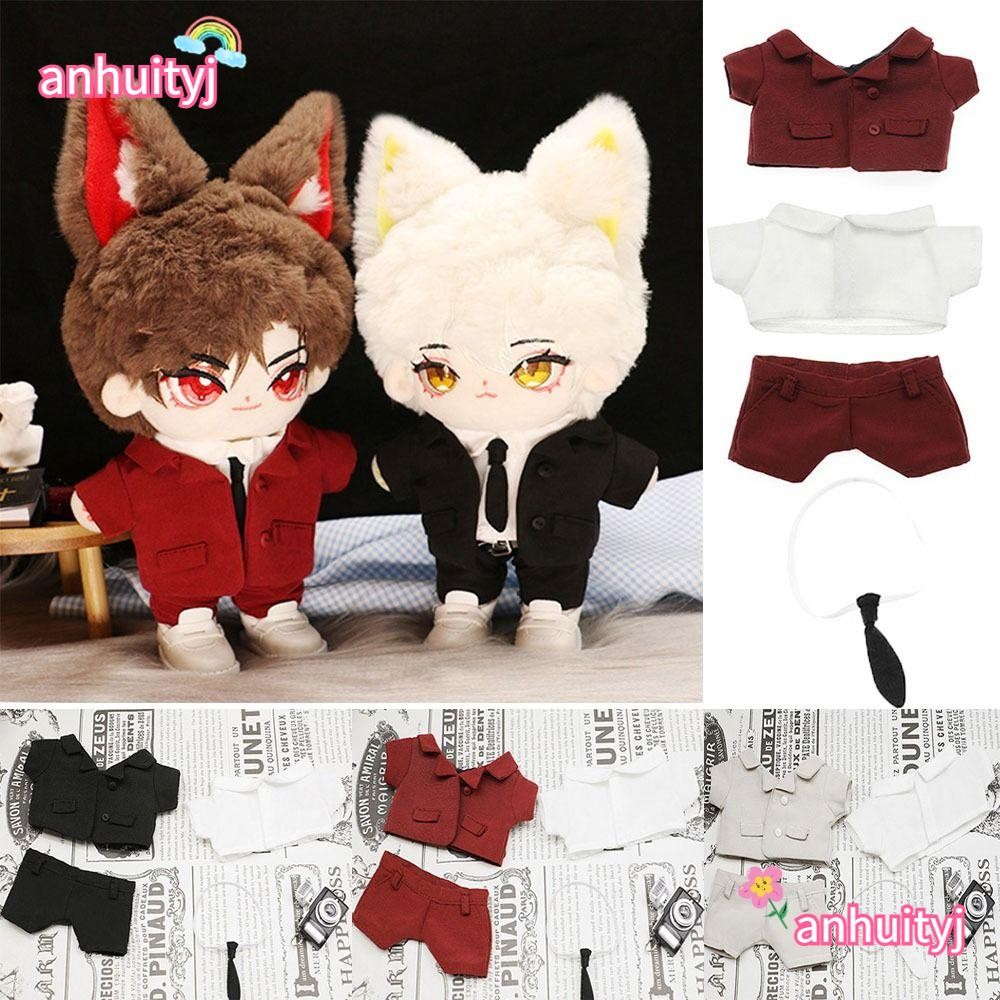 อันฮุยตี้จ 4ชิ้น/เซ็ตตุ๊กตาตุ๊กตาตุ๊กตาเสื้อผ้า3สีแฟชั่นสูทสําหรับตุ๊กตาไอดอลชุดตุ๊กตาผ้าฝ้าย