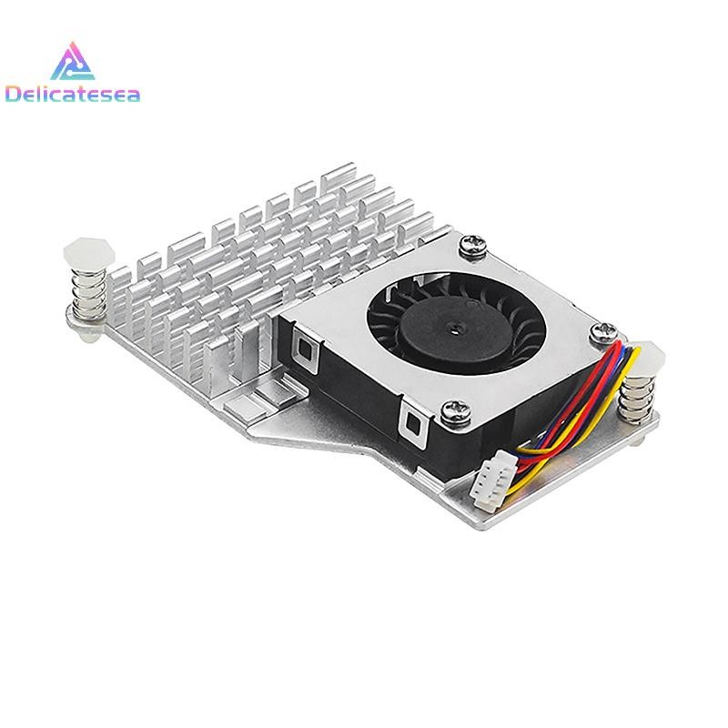 [Delicatesea] PWM พัดลมปรับความเร็วสีดําเงินสีฟ้าหม้อน้ําระบายความร้อนสําหรับ Raspberry Pi 5 Active Aluminium Heatsink ใหม่