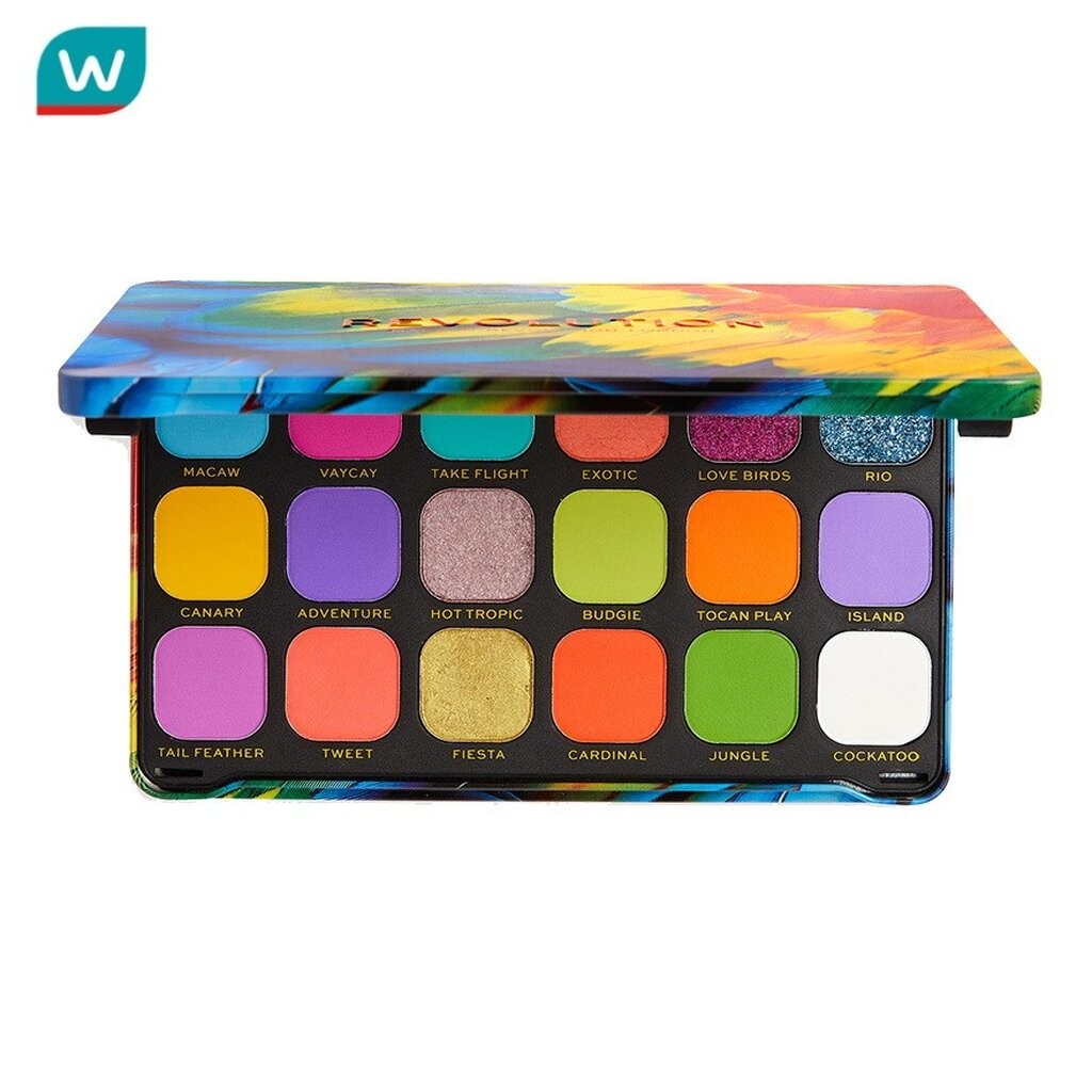 Makeup Revolution เมคอัพ รีโวลูชั่น ฟอร์เอฟเวอร์ฟลอว์เลส เเชโดว์ 19.8ก. เบิร์ดออฟพาราไดซ์