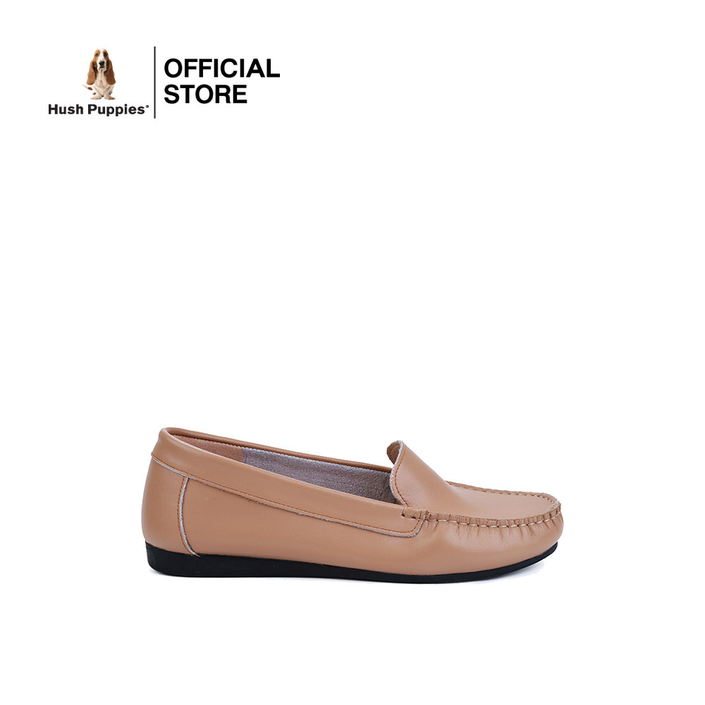 Hush Puppies รองเท้าผู้หญิง รุ่น HP 8WCFPP274C สีเบจ (รองเท้าลำลองหนังแท้ แบบสวม)