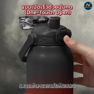 กระบอกน้ำเก็บความเย็น 2000ml. สีทูโทน ขวดน้ำเก็บความเย็น 2ลิตร ขวดสแตนเลส304 เก็บอุณหภูมิได้ยาวนาน กระติกน้ำคุณภาพดี
