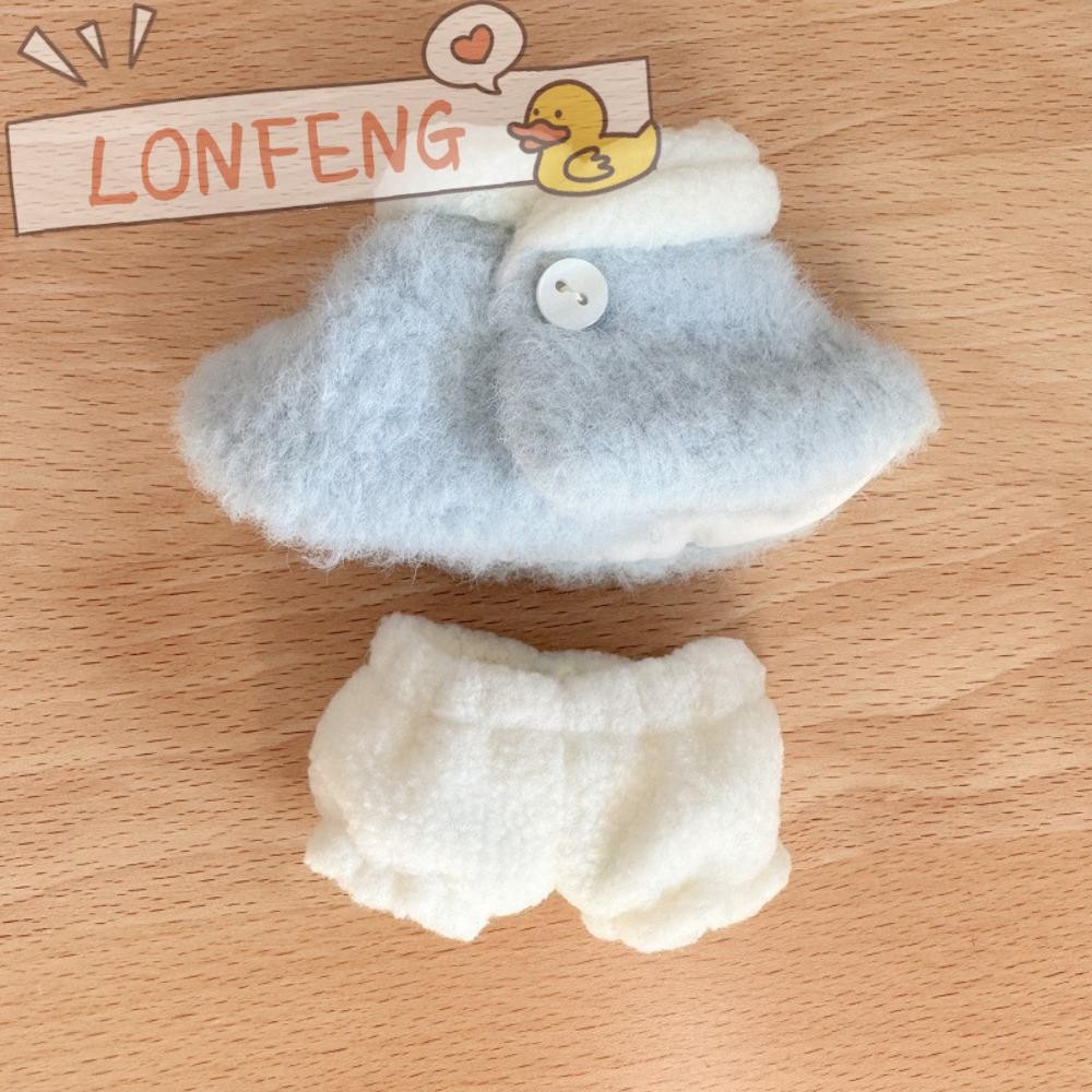 Lonfeng เสื้อคลุมตุ๊กตา, ผ้าฝ้ายตุ๊กตาตุ๊กตาตุ๊กตาตุ๊กตาแต่งตัวอุปกรณ์เสริมเสื้อผ้าตุ๊กตา, Kawaii|ชุด เสื้อคลุมขนสัตว์ลายหมากรุกสําหรับอุปกรณ์เสริมตุ๊กตา 10 ~ 15 ซม