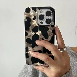 Retro Amber Texture เลเซอร์เคสโทรศัพท์สําหรับ iPhone 16 17 15 14 13 12 11 Pro Max 16E กันกระแทกปกอ่อน