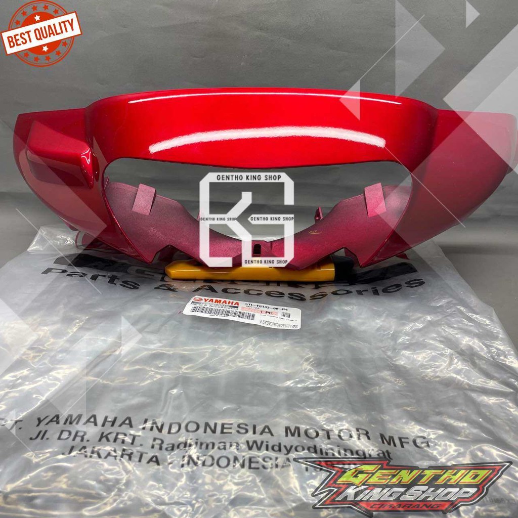 MERAH OLD MIO SPORTY HEADLIGHT COVER 5TL-F6143-00-P4 MAROON RED ORIGINAL YAMAHA