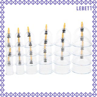[Lebet] ถ้วยปั๊มสุญญากาศ 24 กระป๋อง สไตล์จีน สําหรับนวดหน้า หลัง ขา แขน สะโพก 24 ชิ้น