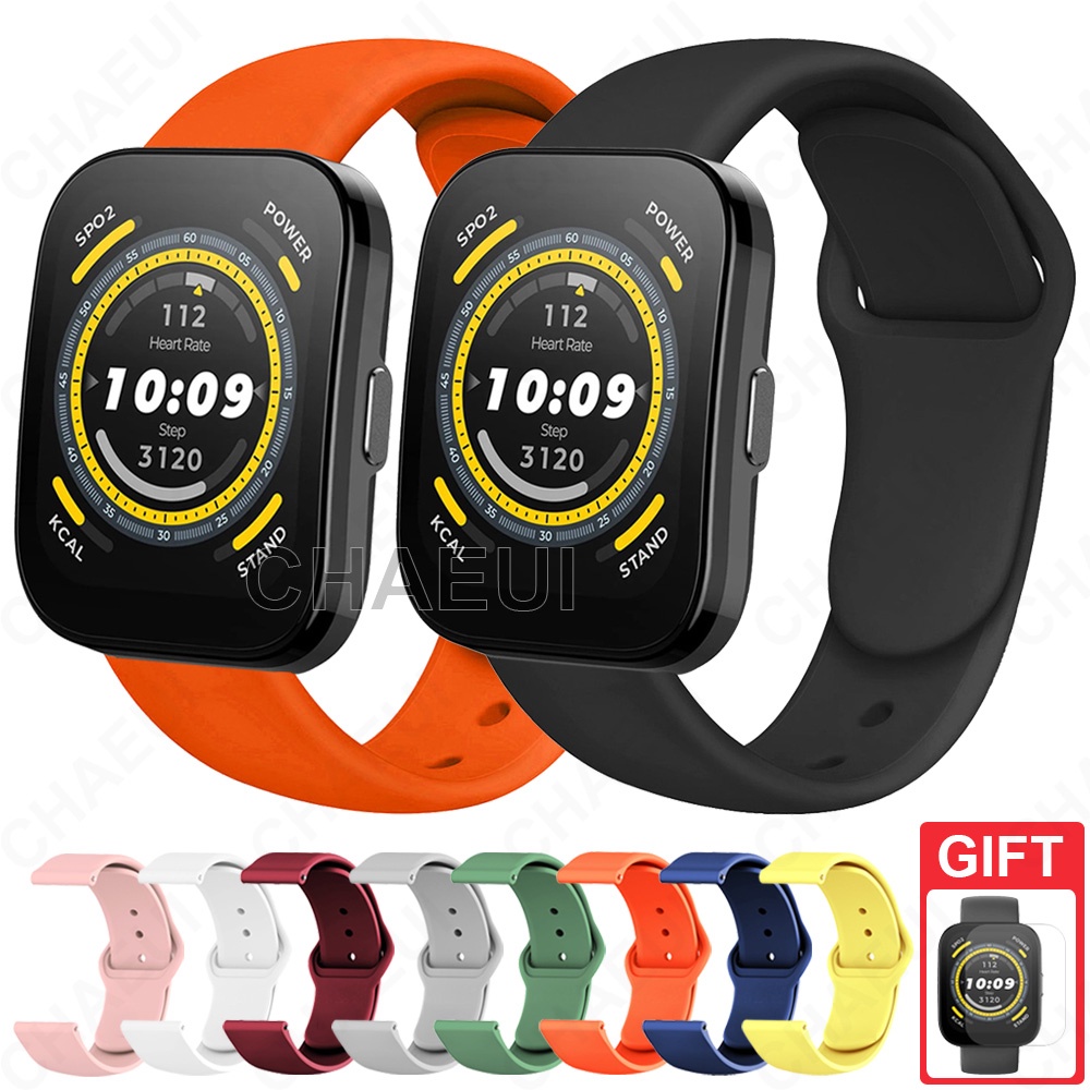 สายรัดซิลิโคนเปลี่ยนสร้อยข้อมือสําหรับ Amazfit Bip 6 5 Unity 3 U Pro S / GTS 4 Mini 3 2
