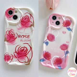 เคสโทรศัพท์มือถือนิ่ม ขอบโค้ง ลายดอกกุหลาบ และหัวใจ สําหรับ Infinix Note Hot 30 20 12i 12 8 Smart 7 6 5 Plus Pro 11 10 9 Play