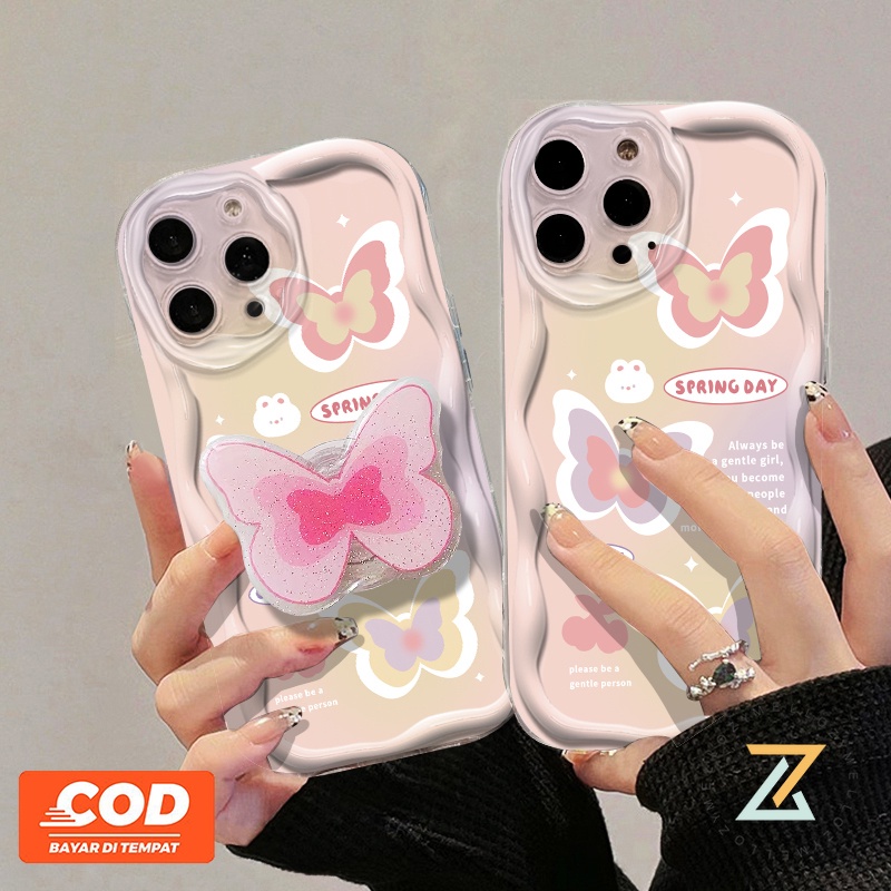เคสโทรศัพท์มือถือซิลิโคน ลายผีเสื้อ ไล่โทนสี สําหรับ Redmi A1 A2 Redmi 9A Redmi 9C Redmi 9T Redmi 10 Redmi 10C Redmi 12C Note 8 Note 9 Note 9S Note 11S 4G Note 9 Pro 4G Note 12S Note 12 Pro