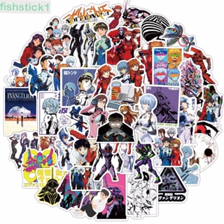 Fishstick1 สติกเกอร์ PVC ลายอนิเมะ Evangelion กันน้ํา สําหรับติดตกแต่งสมุดภาพ เครื่องเขียน