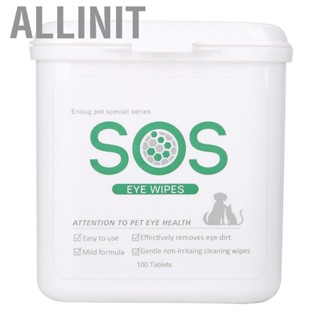 Allinit Dog Eye Wipes  Non-toxic Wet for Pet Clean Eyes