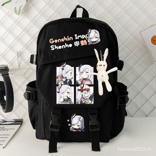 ★Genshin Imapct★Shenhe Co-Branded Merchandise กระเป๋าเป้สะพายหลัง กันน้ํา ความจุขนาดใหญ่ เหมาะกับการพกพาเดินทาง คอมพิวเตอร์