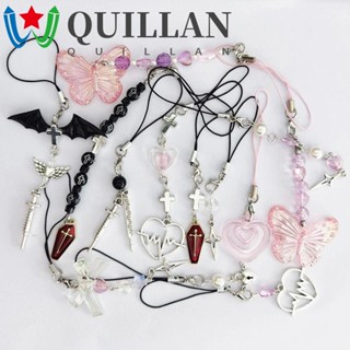 Quillan จี้ห้อยโทรศัพท์ น่ารัก ขนแกะ สาวหวาน รัก โซ่แขวนกระเป๋า เสน่ห์ สายคล้องโทรศัพท์มือถือ