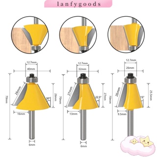 Lanfy ดอกสว่านเราเตอร์ ก้านเอียง 6 มม. 6.35 มม. 8 มม. ประสิทธิภาพสูง 15 22.5 30 องศา สําหรับงานไม้