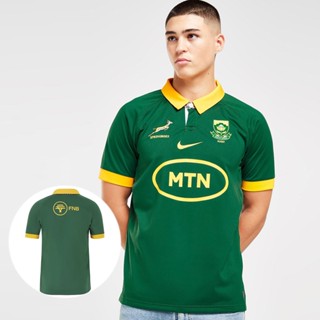 2023 เสื้อกีฬารักบี้ แขนสั้น ลายทีมชาติแอฟริกาใต้ South Springboks Junior Home Rugby Jersey ไซส์ S-5XL